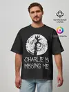 Мужская футболка оверсайз / Charlie is missing me