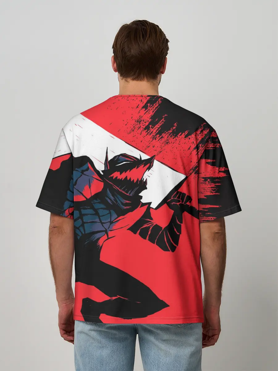 Мужская футболка оверсайз / БЕРСЕРК red