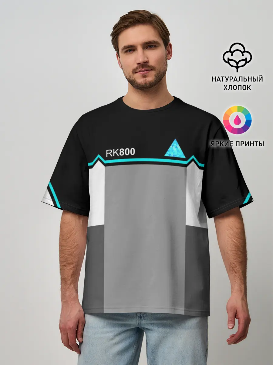 Мужская футболка оверсайз / Detroit: Become Human