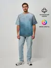 Мужская футболка оверсайз / Blue Glass