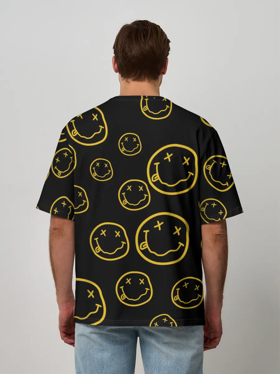 Мужская футболка оверсайз / Арт на группу Nirvana