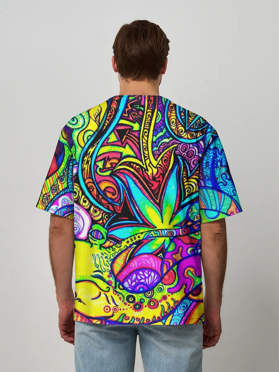 Мужская футболка оверсайз / PSY ABSTRACTION