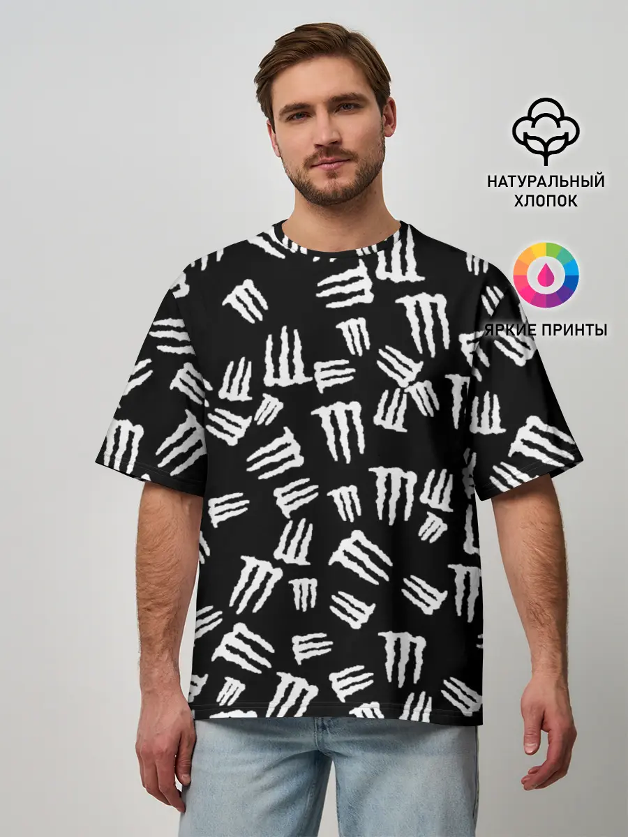 Мужская футболка оверсайз / MONSTER ENERGY