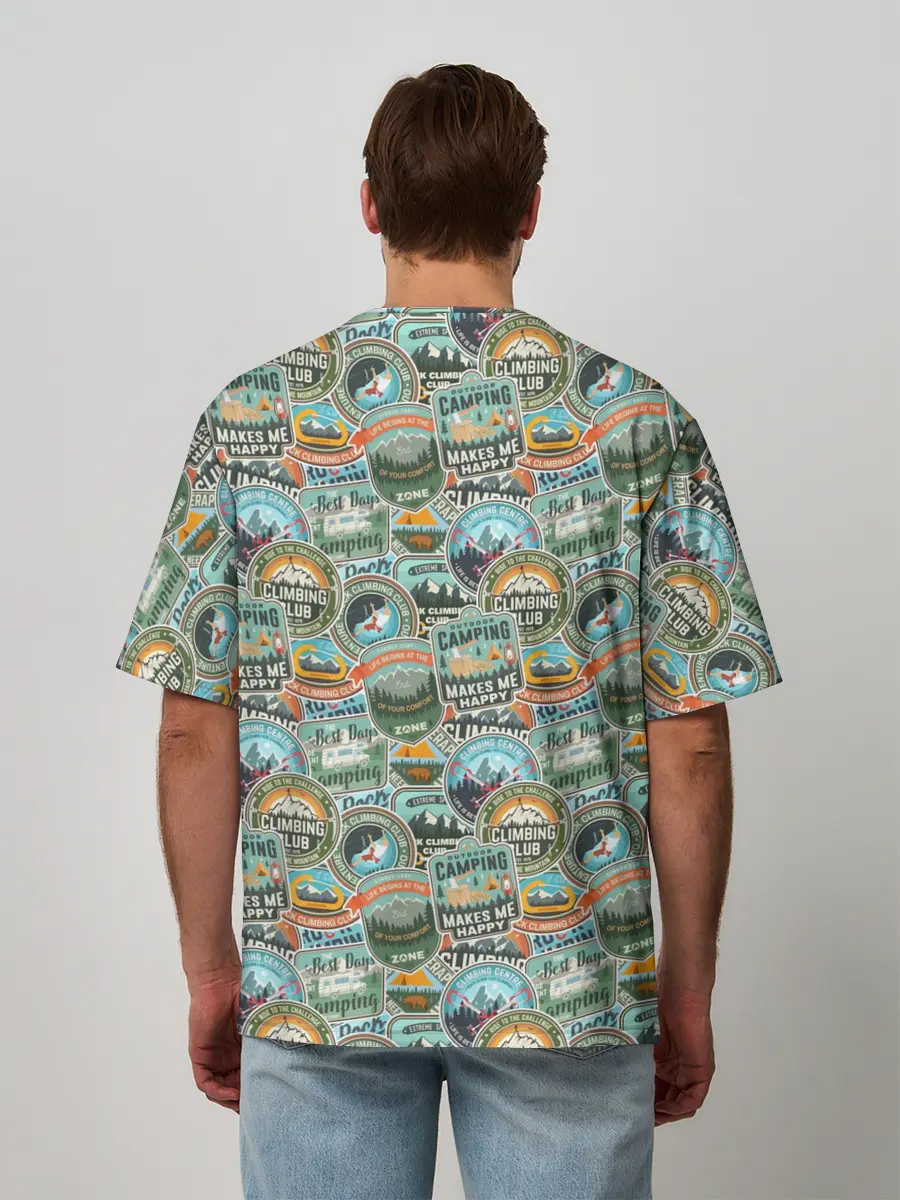 Мужская футболка оверсайз / Альпинизм