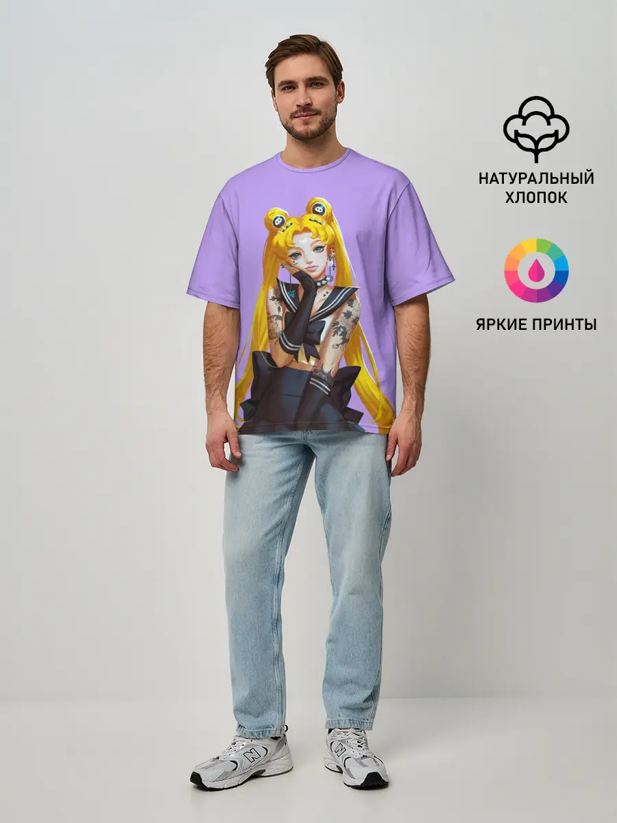 Мужская футболка оверсайз / SAILOR MOON