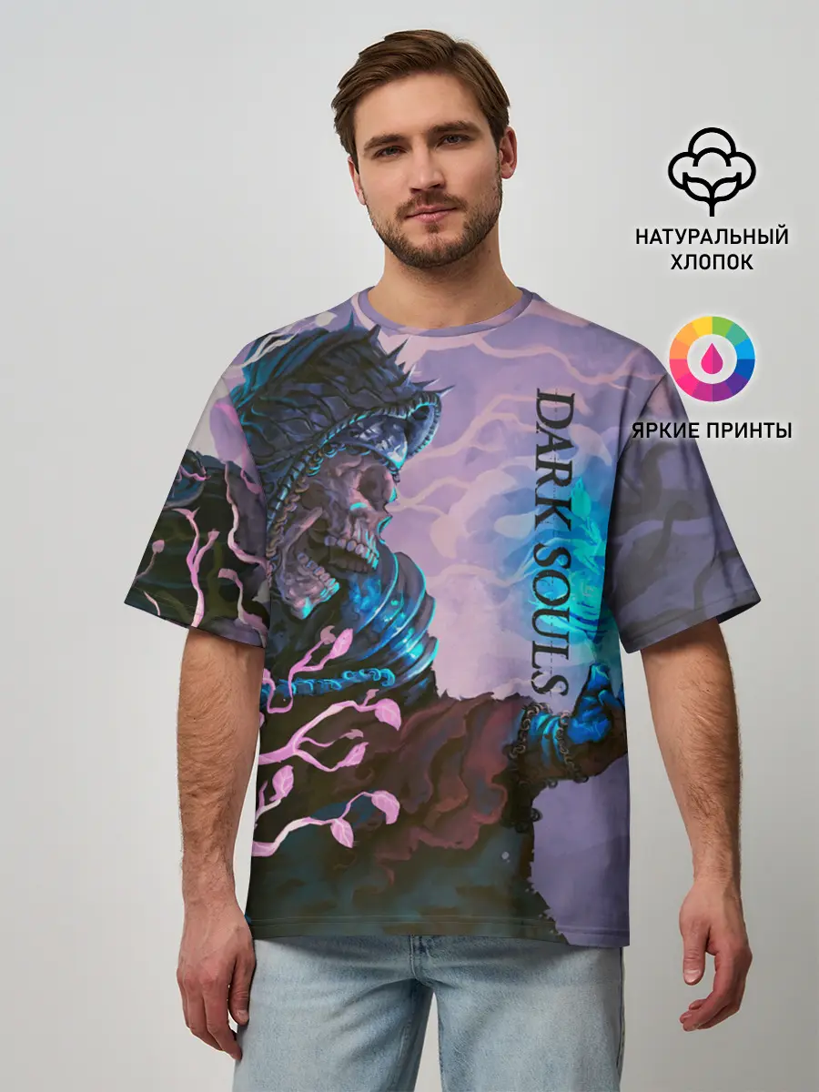 Мужская футболка оверсайз / Тёмная душа