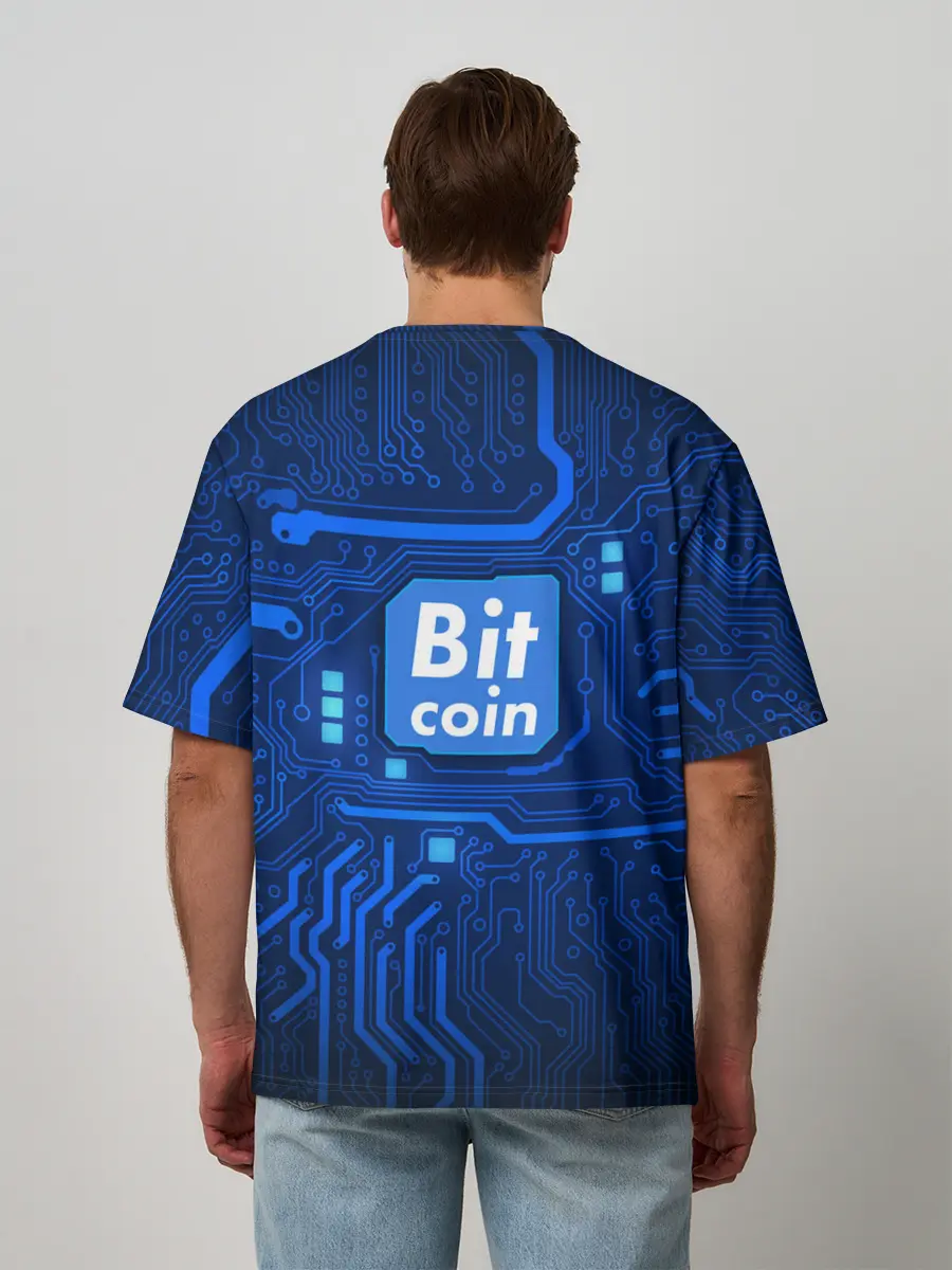 Мужская футболка оверсайз / BITCOIN | БИТКОИН
