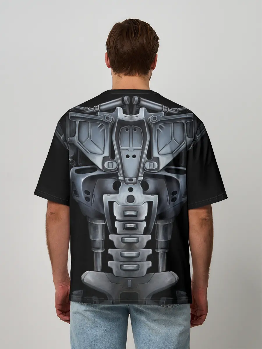 Мужская футболка оверсайз / Терминатор т-800