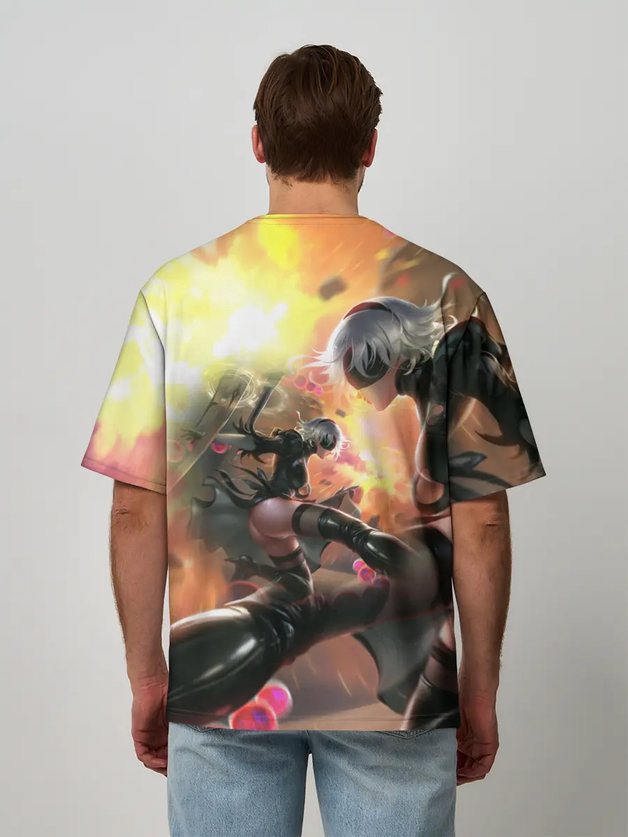 Мужская футболка оверсайз / 2B | Nier Automata