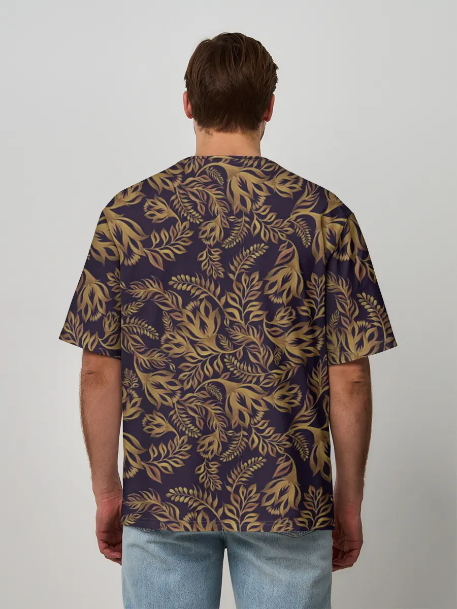 Мужская футболка оверсайз / ХОХЛОМА