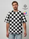 Мужская футболка оверсайз / Шахматка