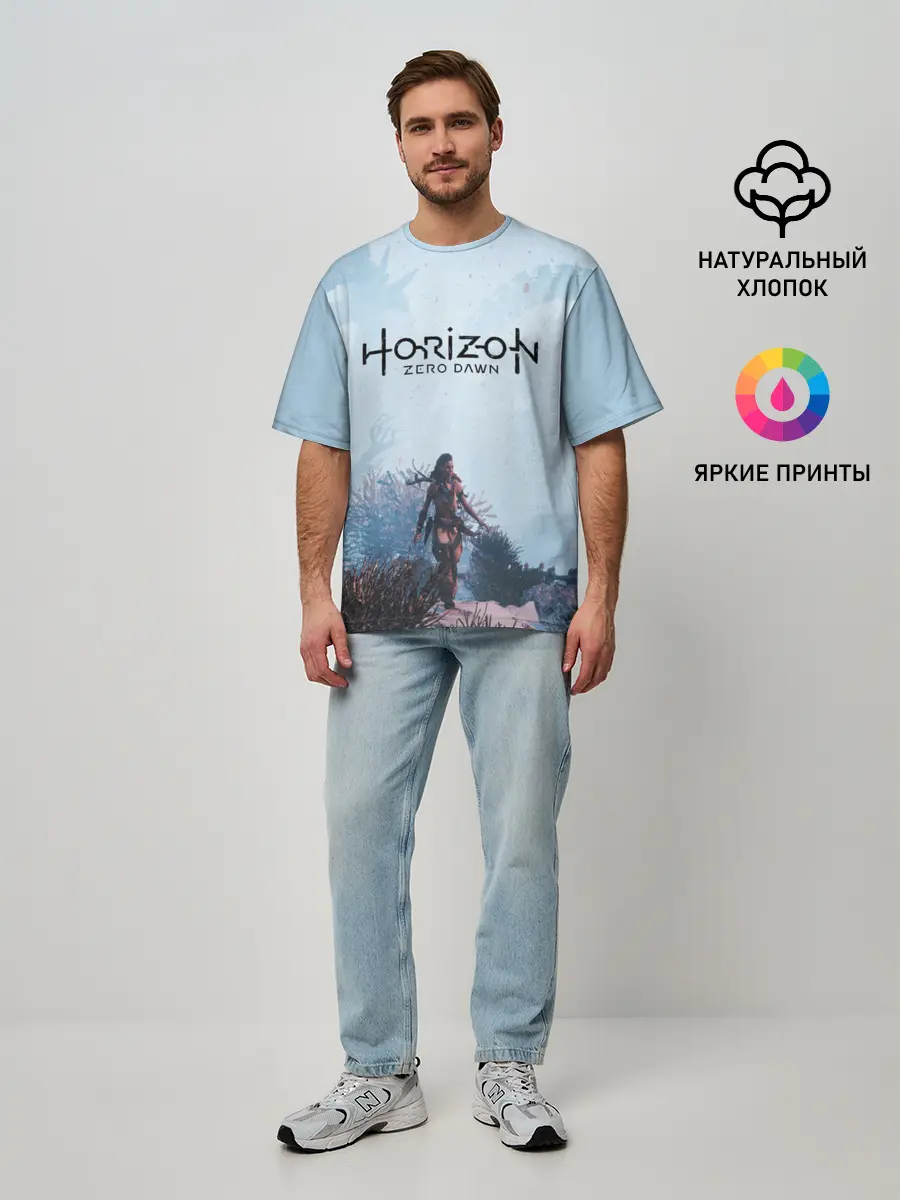 Мужская футболка оверсайз / Horizon Zero Dawn