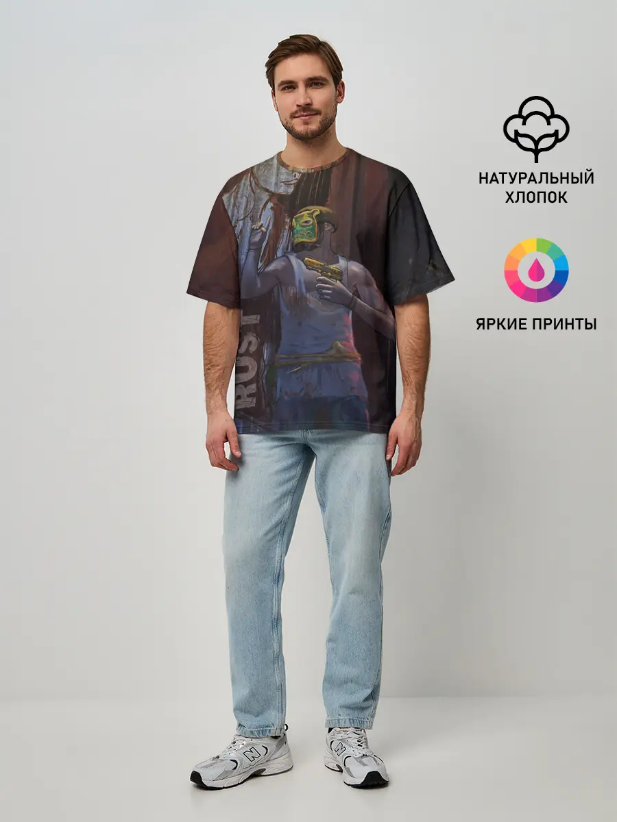 Мужская футболка оверсайз / Keep out