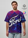 Мужская футболка оверсайз / 3D плиты с подсветкой | FORD