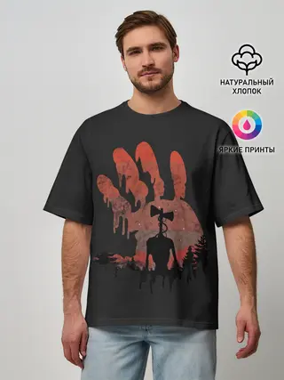 Мужская футболка оверсайз / Сиреноголовый