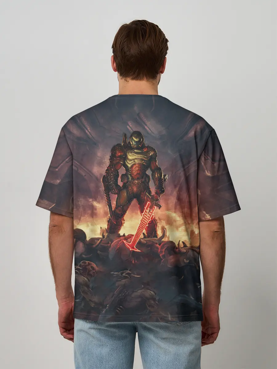 Мужская футболка оверсайз / DOOM ETERNAL