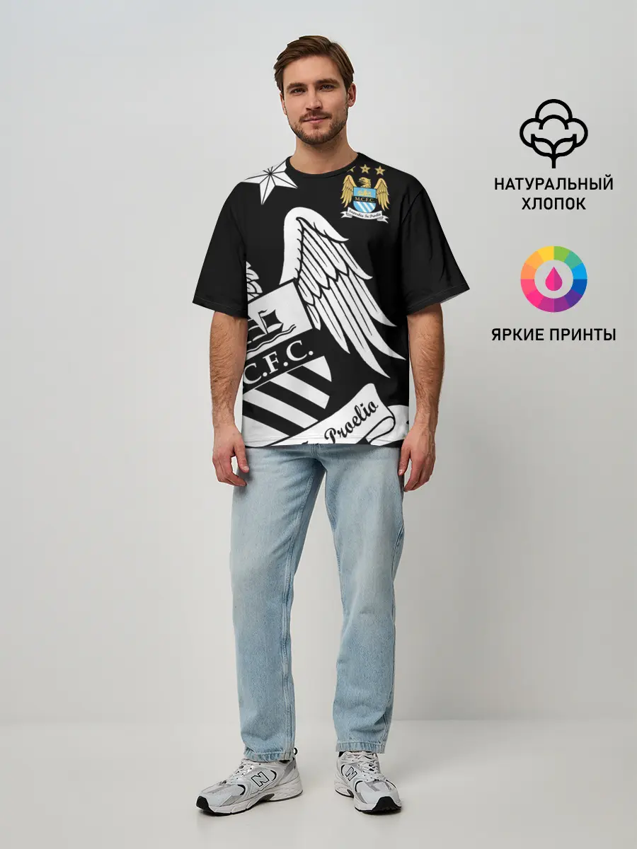 Мужская футболка оверсайз / Manchester City Exclusive