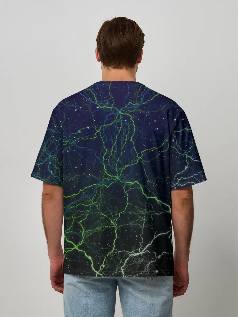 Мужская футболка оверсайз / Fortnite Skull Trooper