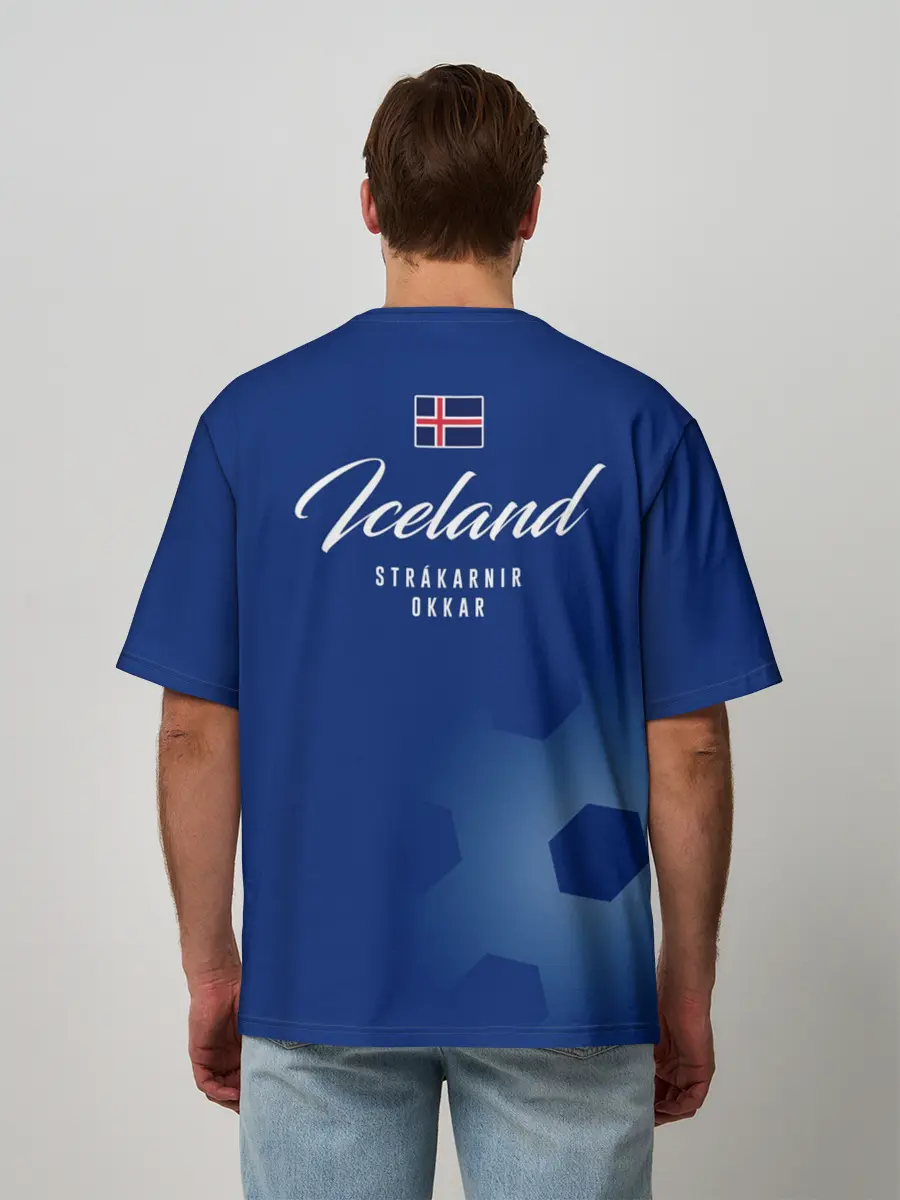 Мужская футболка оверсайз / Сборная Исландии