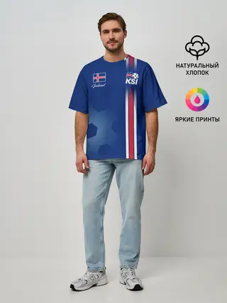 Мужская футболка оверсайз / Сборная Исландии