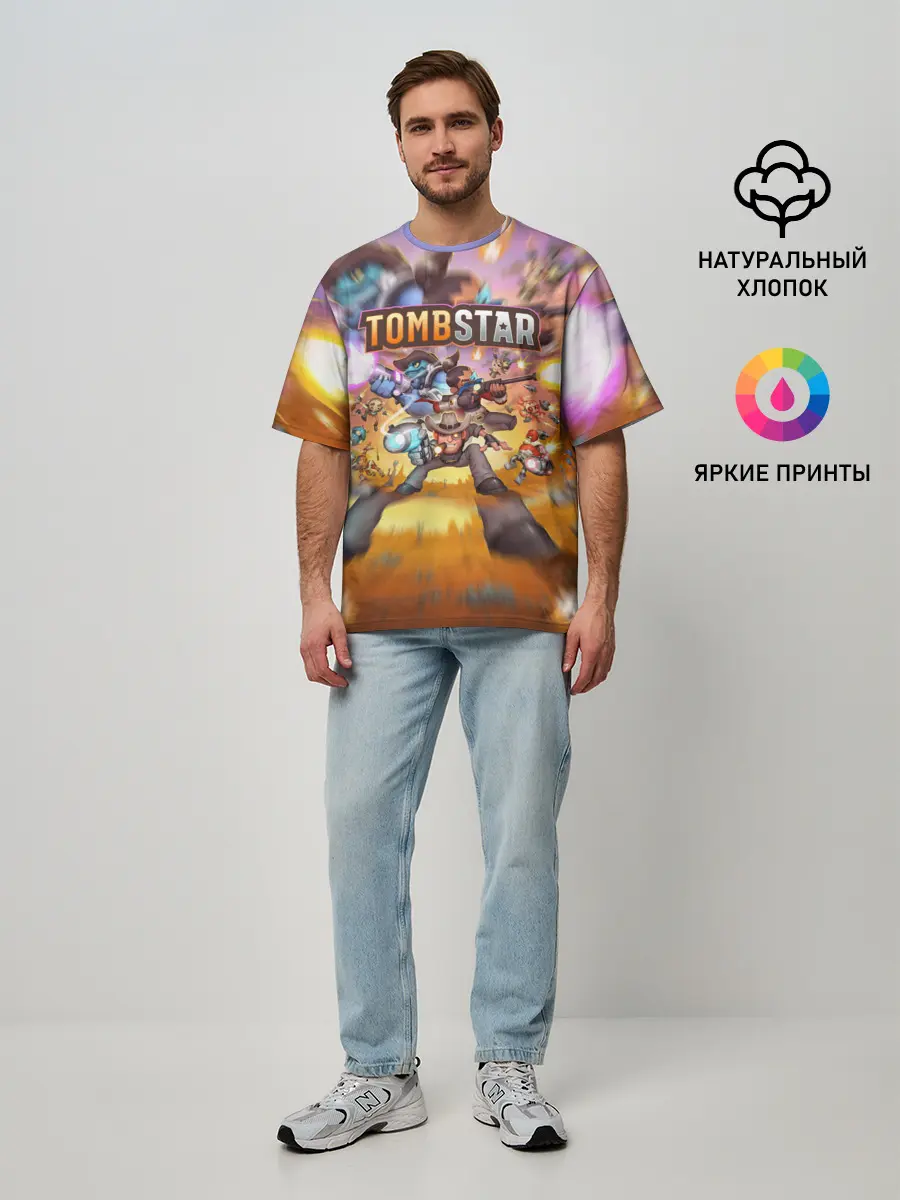 Мужская футболка оверсайз / TombStar | ТомбСтар