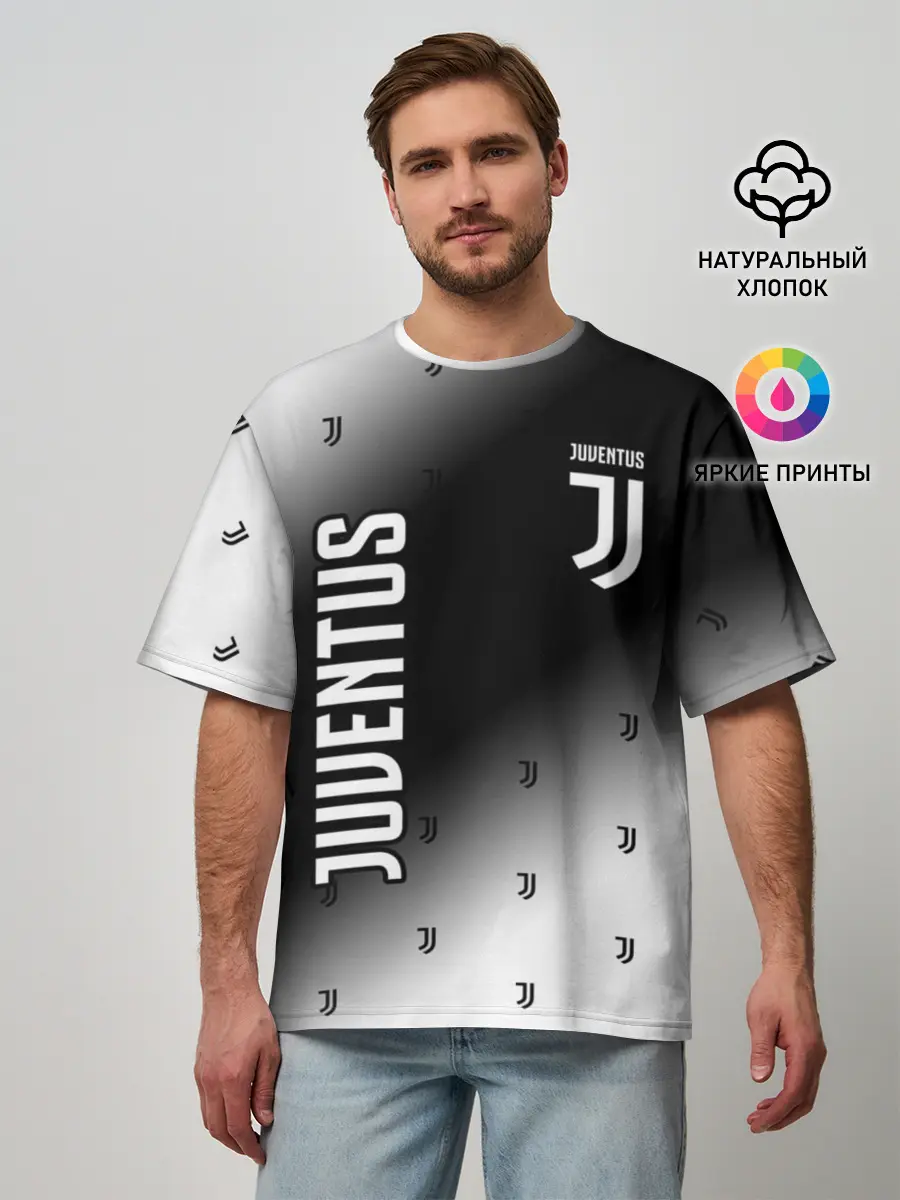 Мужская футболка оверсайз / JUVENTUS / ЮВЕНТУС