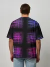 Мужская футболка оверсайз / Неоновая абстракция