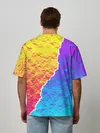 Мужская футболка оверсайз / Цветные переливы
