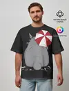 Мужская футболка оверсайз / Тоторо и Umbrella Corp.