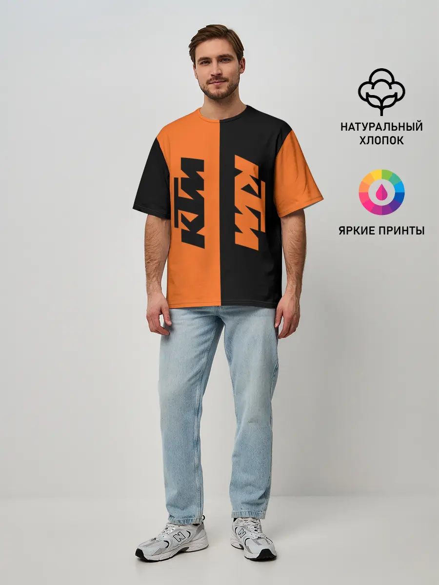Мужская футболка оверсайз / KTM | КТМ