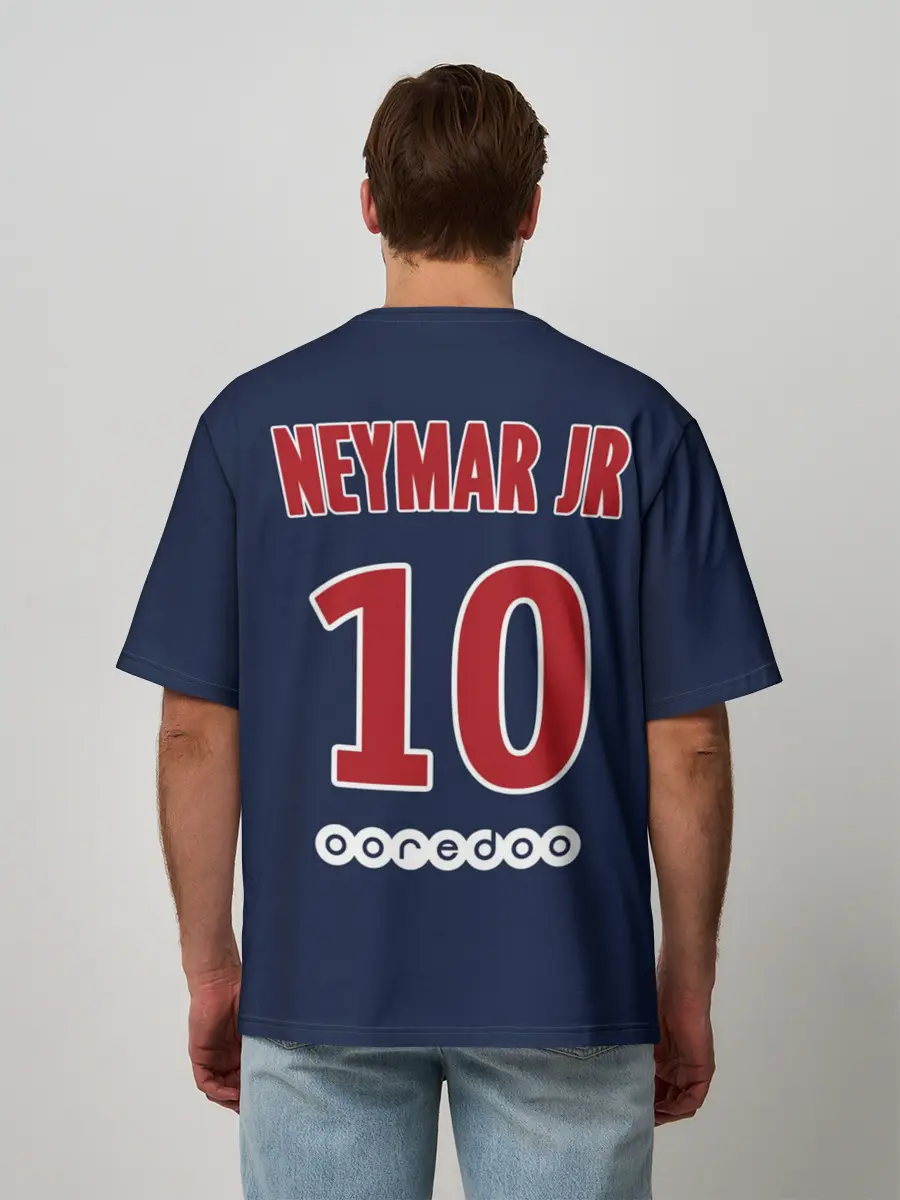 Мужская футболка оверсайз / Неймар ПСЖ 18-19