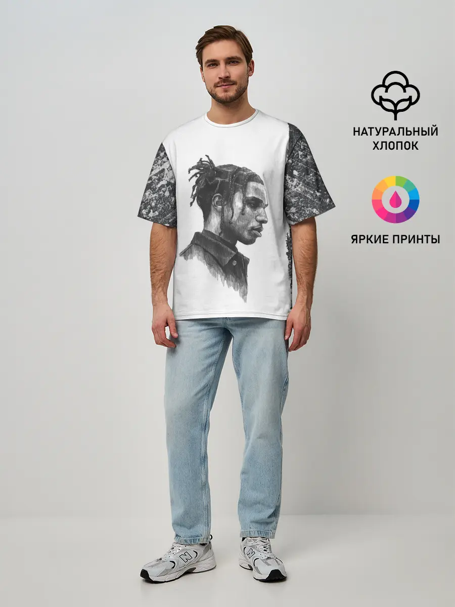 Мужская футболка оверсайз / ASAP ROCKY | АСАП