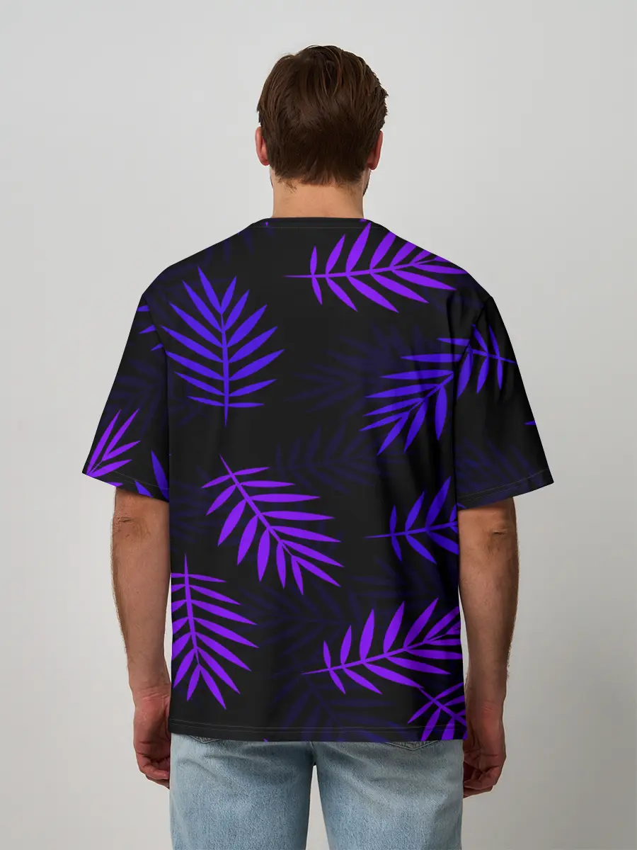 Мужская футболка оверсайз / НЕОНОВЫЕ ТРОПИКИ