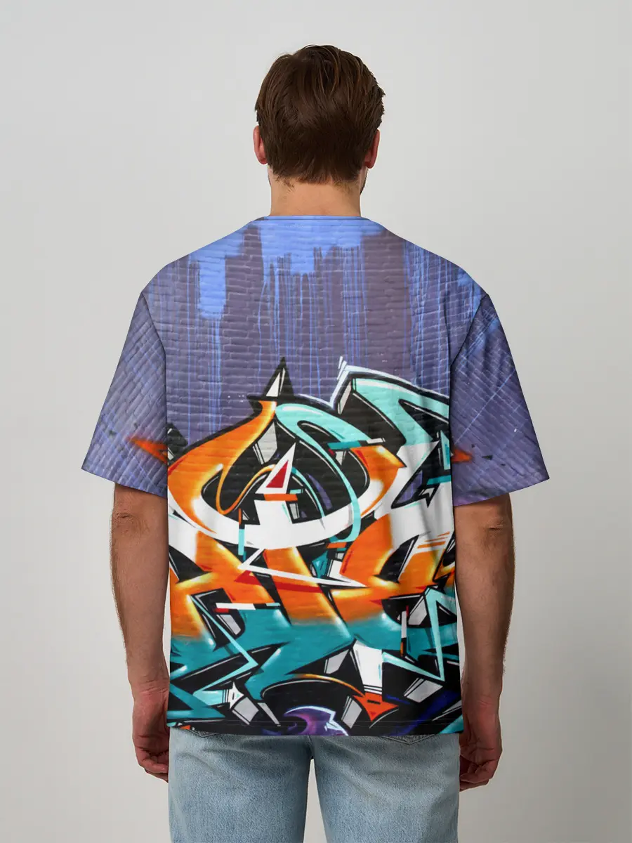 Мужская футболка оверсайз / Уличный художник