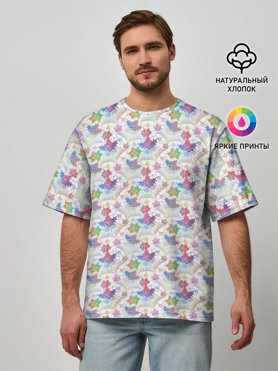 Мужская футболка оверсайз / Merry Christmas