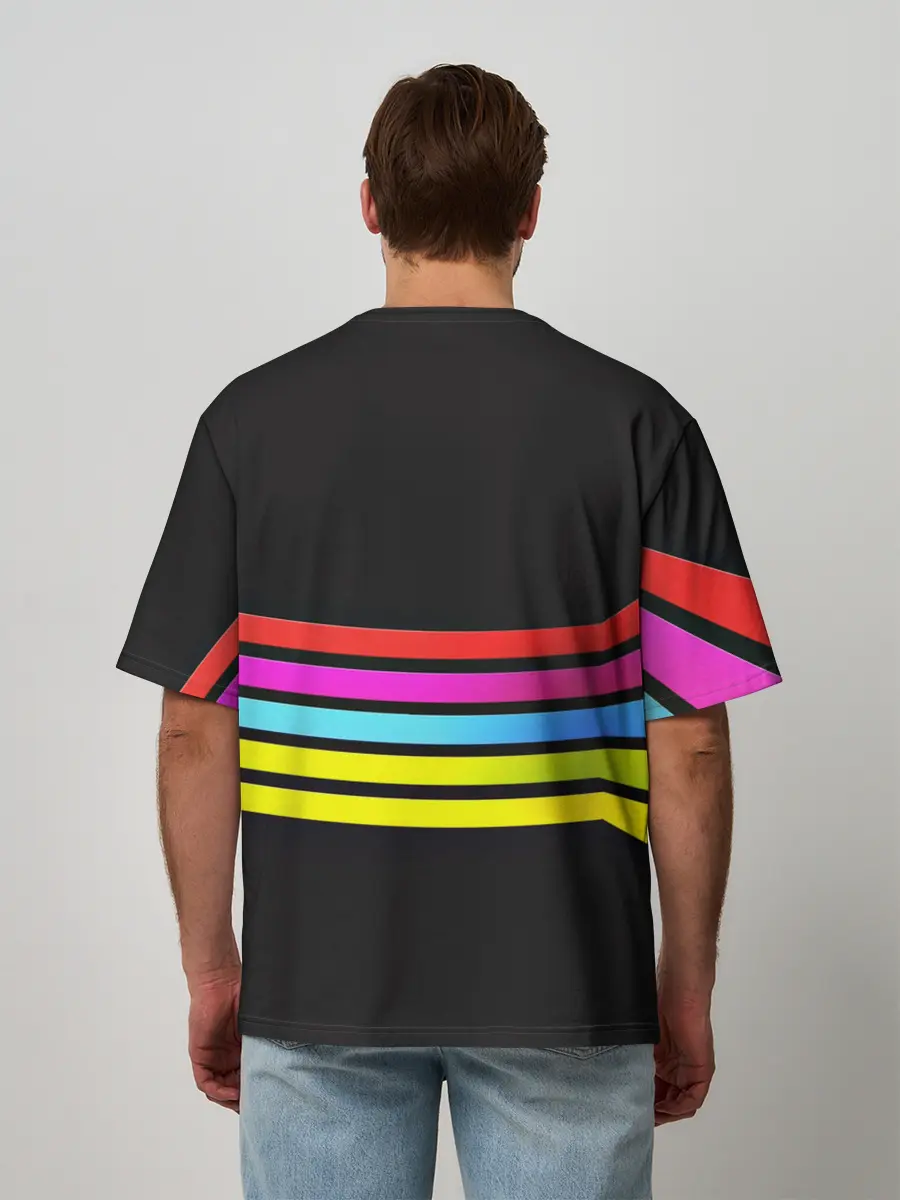 Мужская футболка оверсайз / NEON GEOMETRY