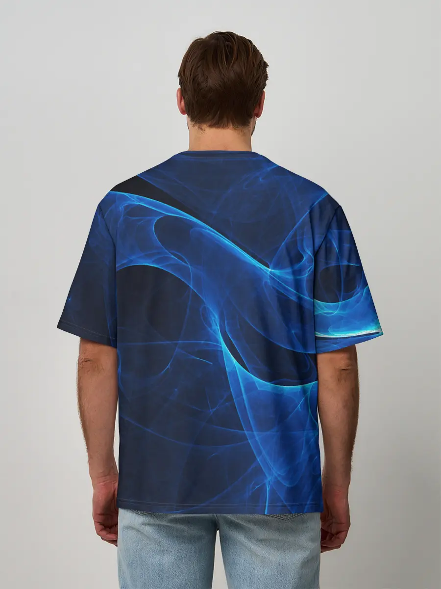 Мужская футболка оверсайз / ДЫМ /SMOKE