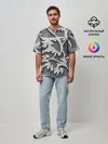 Мужская футболка оверсайз / Монохромный узор