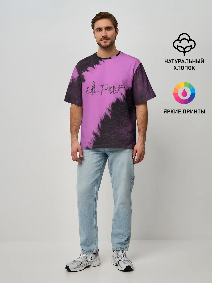Мужская футболка оверсайз / LIL PEEP