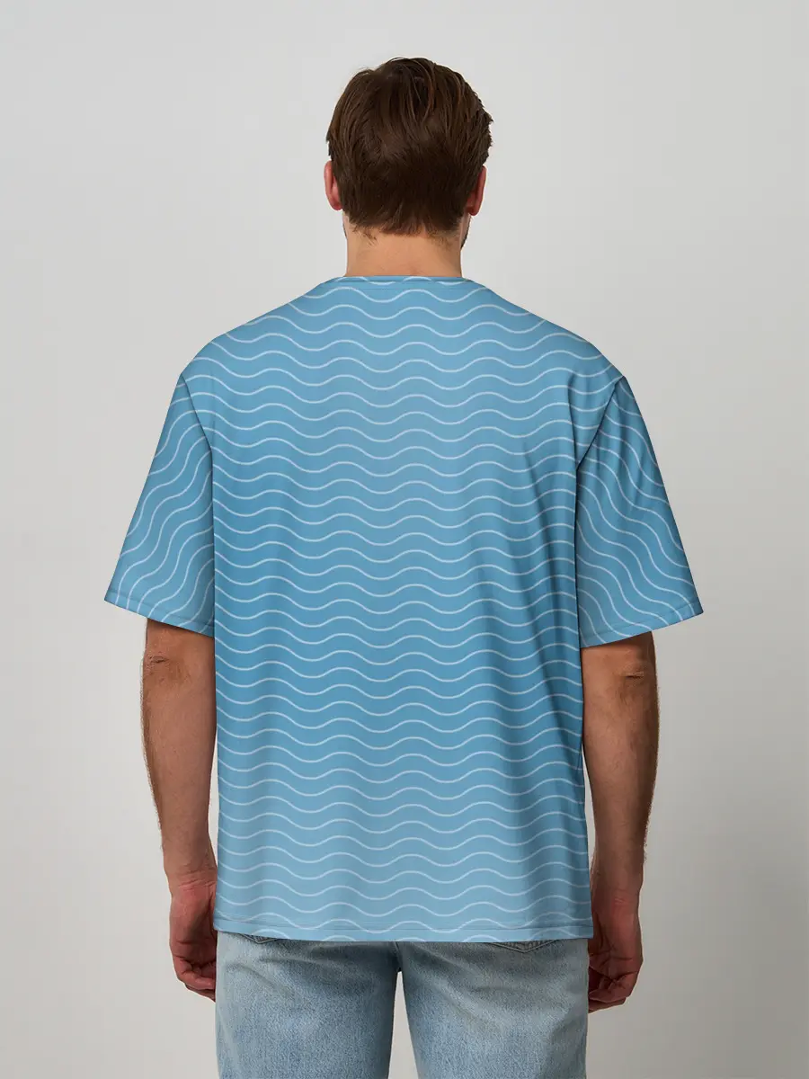 Мужская футболка оверсайз / Пингвин