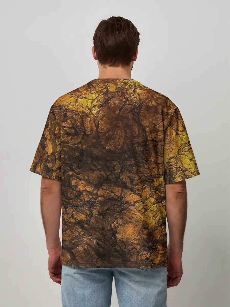 Мужская футболка оверсайз / Абстрактный узор текстура