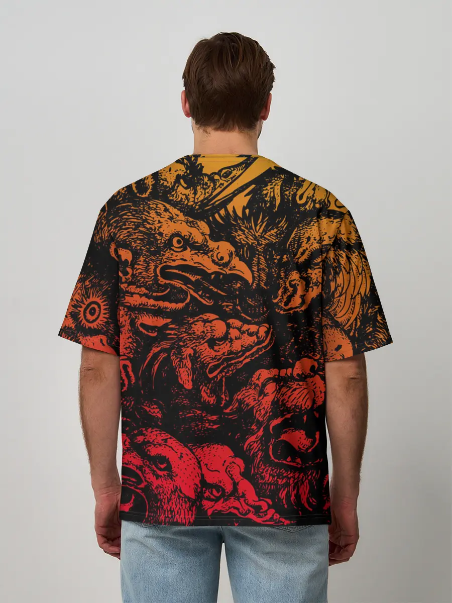 Мужская футболка оверсайз / Grotesque animals