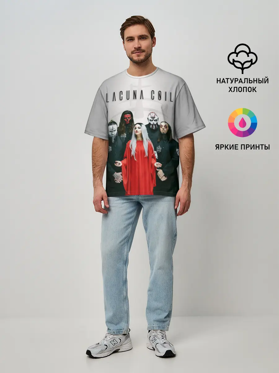 Мужская футболка оверсайз / Lacuna Coil