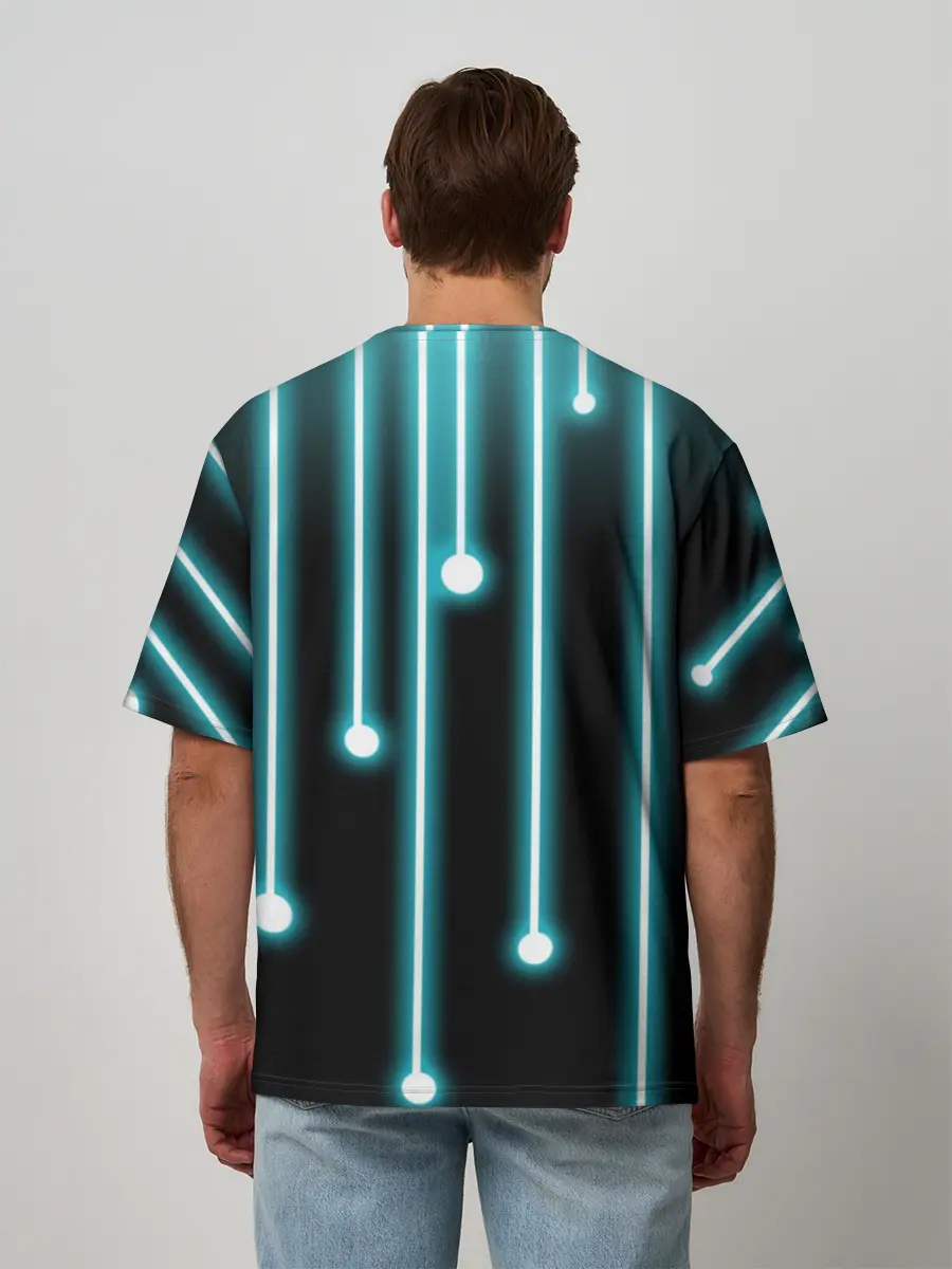 Мужская футболка оверсайз / Неон