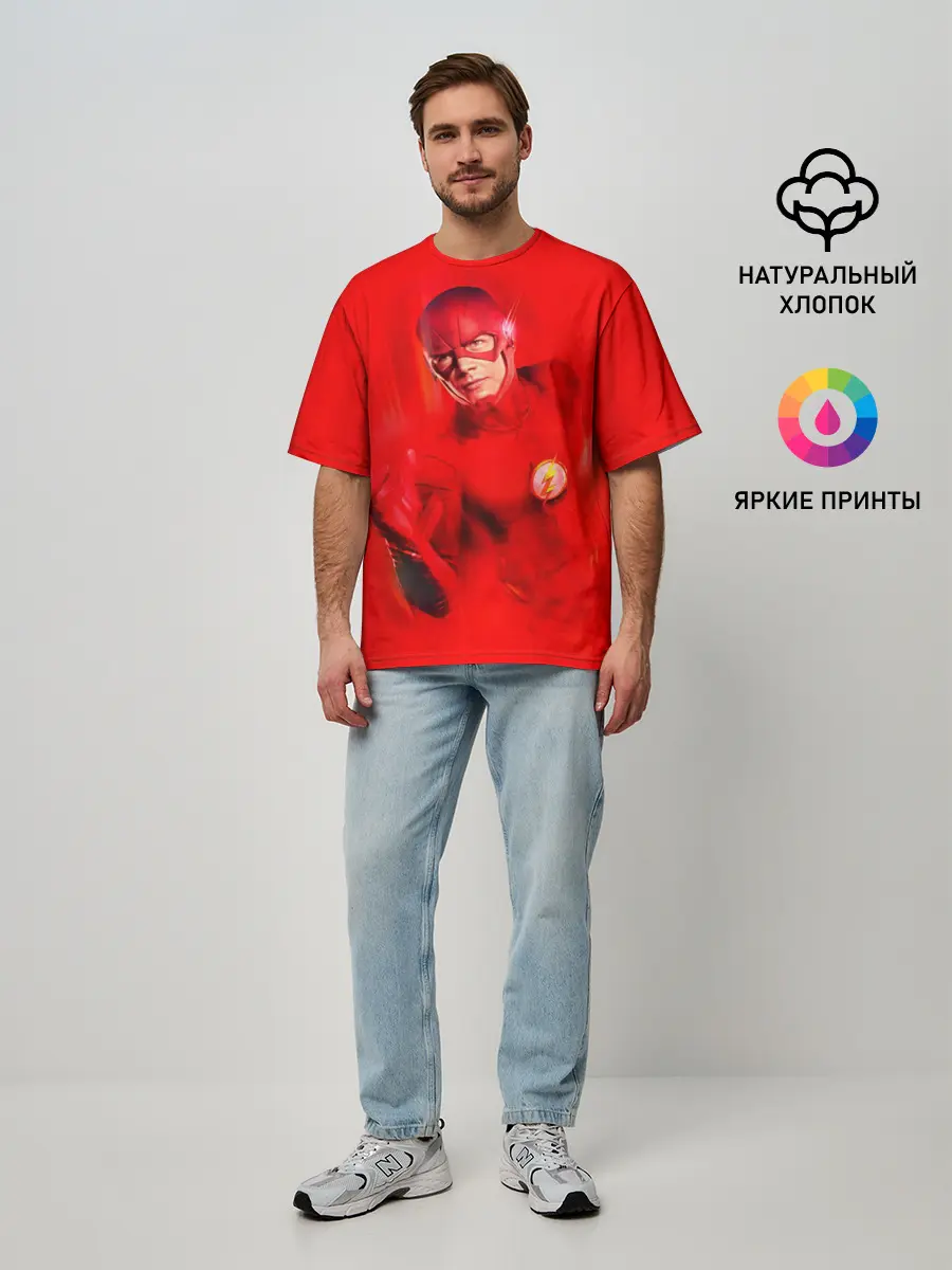 Мужская футболка оверсайз / The Flash