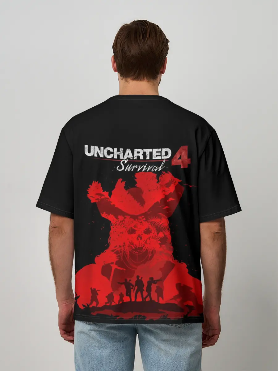 Мужская футболка оверсайз / Uncharted 4