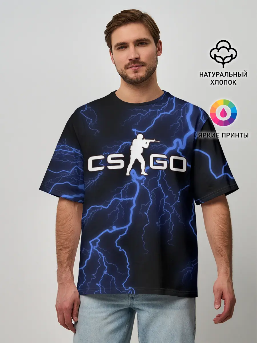 Мужская футболка оверсайз / COUNTER STRIKE