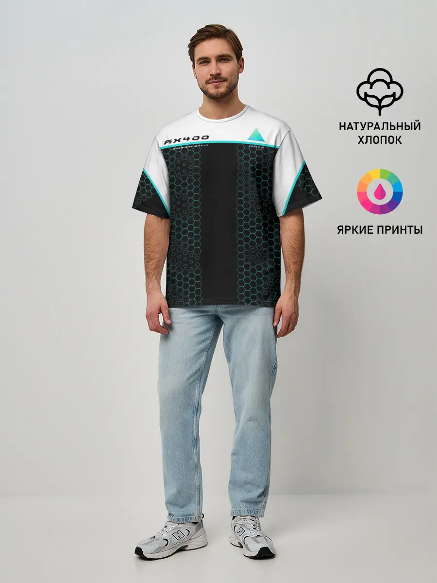 Мужская футболка оверсайз / Detroit AX400