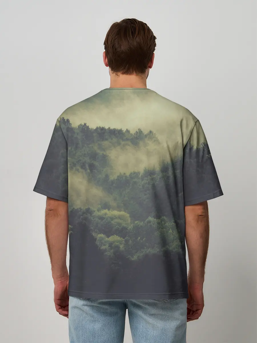 Мужская футболка оверсайз / Лес мой храм