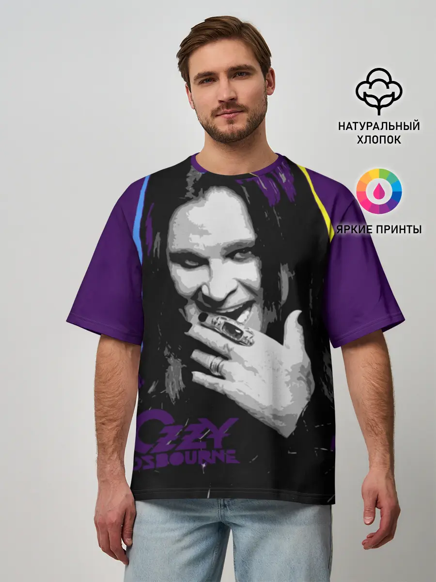 Мужская футболка оверсайз / Ozzy Osbourne, Оззи Осборн
